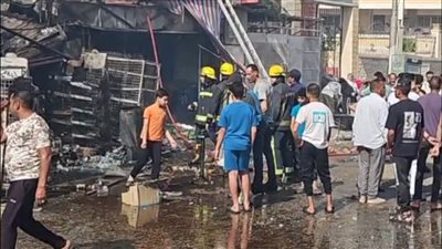 السيطرة على حريق 3 أكشاك بطريق بورسعيد - الإسماعيلية دون إصابات