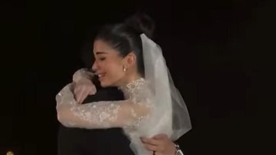 حب حياتي.. ليلى زاهر في حفل زفافها على هشام جمال: أنا أكتر واحدة محظوظة في العالم