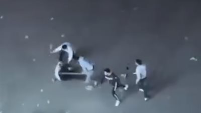 فحص فيديو لمشاجرة واعتداء على صاحب محل بمدينة نصر باستخدام أسلحة بيضاء وألعاب نارية