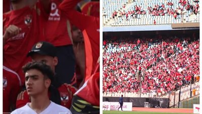 وسط جماهير الأهلي.. مشجع يرتدي تيشيرت الزمالك ويتصدر تريند السوشيال ميديا 