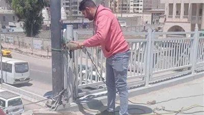 سرقة أجزاء من حديد كوبري الزوايدة بالإسكندرية وتدخل عاجل من الحي