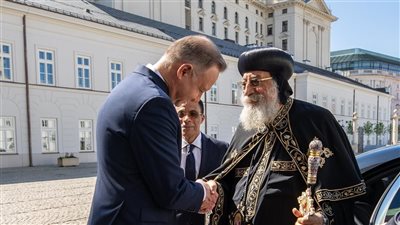 الرئيس البولندي يستقبل البابا تواضروس والوفد المرافق في القصر الرئاسي بـ وارسو| صور 