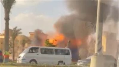 بسبب كسر خط غاز.. إصابة 7 أشخاص إثر اشتعال عدد من السيارات على طريق الواحات