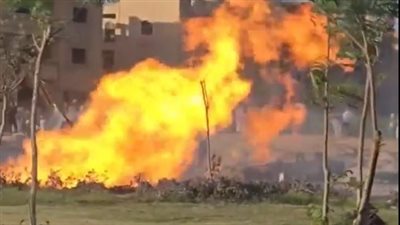 بعد السيطرة على الحريق.. أسباب اشتعال النيران في خط غاز بطريق الواحات