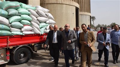 محافظ بني سويف يتفقد سير العمل بمنظومة توريد القمح بصوامع مطحن بوهلر