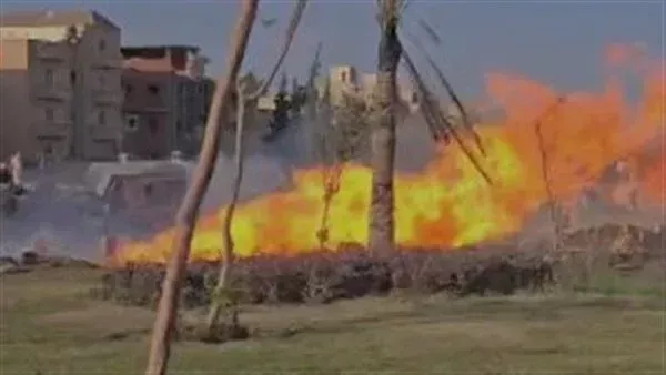 انفجار خط الغاز 