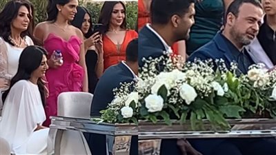 أمل رزق تحتفل بعقد قران ابنتها هيا بحضور الداعية مصطفى حسني | صور