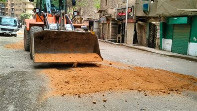 بدء أعمال تطوير شارع عمرو بن العاص بفيصل بمحافظة الجيزة| صور