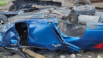 أسرة كاملة في المستشفى.. سقوط سيارة من أعلى الدائري بنزلة الصف