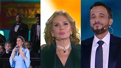 يسرا ويوسف الشريف يقدمان حفل افتتاحية بطولة العالم للفروسية بحضور الرئيس السيسي