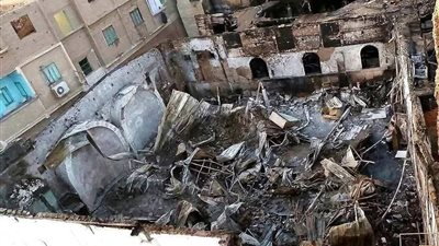 بعد الحريق المدمر.. مطرانية قنا تفتح باب التبرعات لإعادة بناء كنيسة مارجرجس بقفط