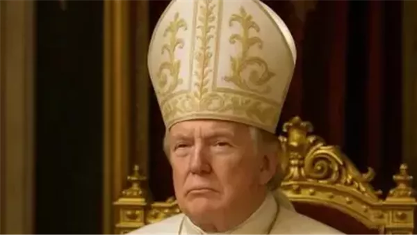 ترامب بزيّ البابا