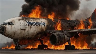خسارة فادحة لأسطول طيران اليمنية بعد قصف مطار صنعاء 