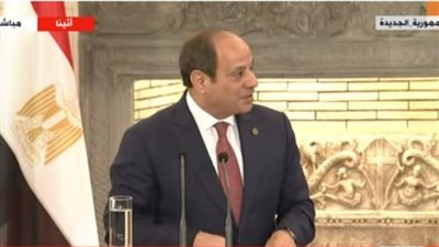 السيسي يستقبل رئيس مجموعة شركات كوبولوزيس اليونانية للكهرباء بالعاصمة أثينا