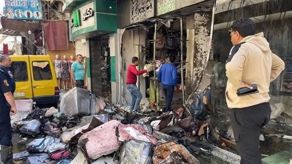 حريق بمحل تجاري ببورسعيد