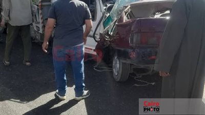 مصرع شخصين في تصادم ملاكي وسيارة نصف نقل بسوهاج | صور