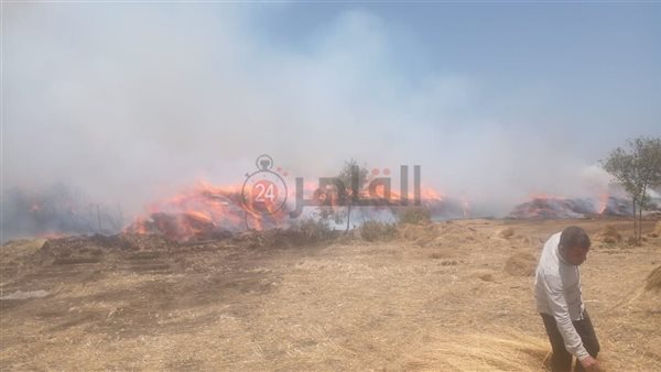 حريق شونة كتان بسمنود