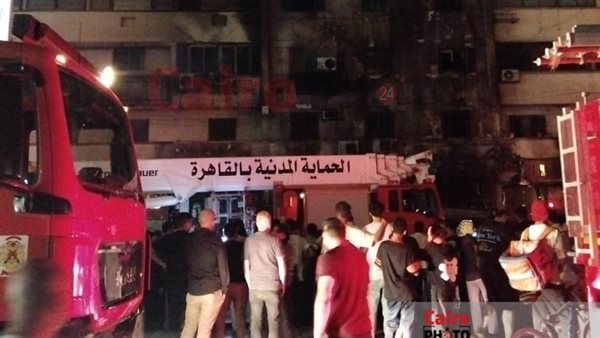 عقار حريق مصر الجديدة