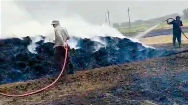 حريق بمحصول قمح