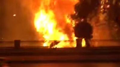 حريق بكورنيش الملك الصالح بالقاهرة والحماية المدنية تحاول السيطرة