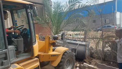 إزالة سور مخالف يقطع الطريق بقرية أبيس العاشرة بالإسكندرية