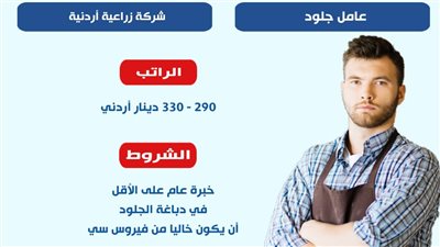 برواتب تصل لـ 330 دينارا.. وزارة العمل تعلن وظائف للمصريين في مجال دباغة الجلود بالأردن