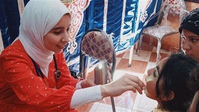 الكشف الطبي على 432 مواطنًا ضمن قافلة طبية لجامعة المنوفية بقرية العامرة