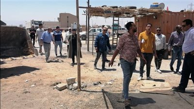 حملة مكبرة لإزالة التعديات على أراضي الدولة واسترداد 1550 مترًا مربعًا في العين السخنة