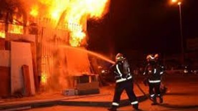 السيطرة على حريق حوشين في طما بسوهاج