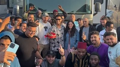 فرحة الأسد اللهم لا حسد.. رزان جمال وأسرة فيلم أسد يحتفلون بعيد ميلاد محمد رمضان