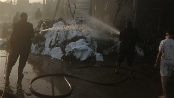 حريق في ورشة تصنيع