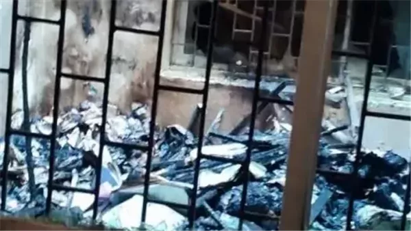 جانب من الحريق