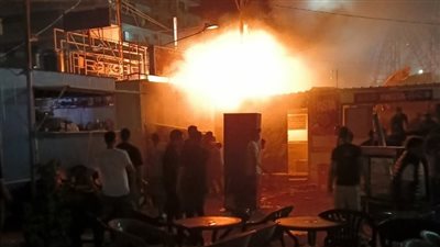 حريق في كرفان بجوار ملاهي بلازا بالمحلة.. والدفع بـ 4 سيارات إطفاء 