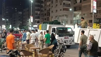 محافظة الجيزة تزيل 1200 حالة إشغال للمقاهي والكافيهات بشارعي المريوطية واللبيني فيصل