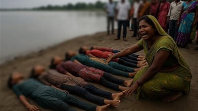 هربا من الحر.. مصرع 6 فتيات هنديات من عائلة واحدة غرقا خلال استحمامهن في النهر 