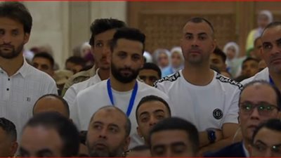 أحمد عيد عبد الملك ومحمود علاء وعدد من نجوم الرياضة يؤدون صلاة العيد في مسجد مصر الكبير بحضور الرئيس 