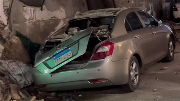 تحطم سيارة بسبب تساقط