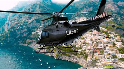 أوبر تُطلق خدمات توصيل بالمروحيات والقوارب في إيطاليا