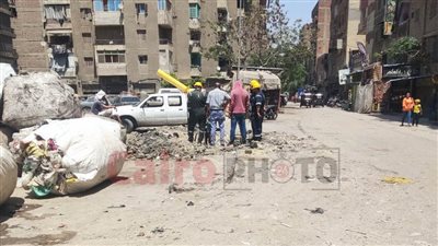 إصلاح خط الغاز المنفجر بالبساتين بعد إخماد النيران | صور