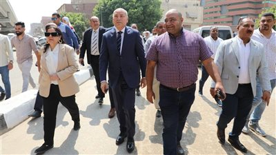 محافظ القاهرة: افتتاح نافورة ميدان بيرتي.. وتطوير شارعي 27 و50 بحي السلام أول