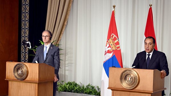 رئيسا وزراء مصر وصربيا