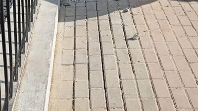 إصلاح هبوط أرضي مفاجئ بكورنيش ترعة القاصد في طنطا (صور)