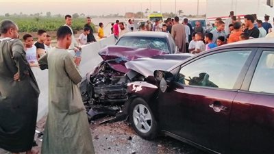 مصرع ربة منزل وإصابة 3 أشخاص في حادث تصادم على طريق العلمين بالبحيرة