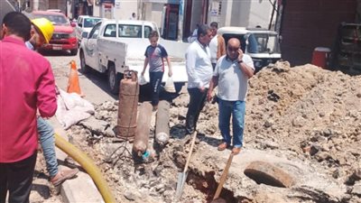 رئيس مياه الغربية: جار حل مشكلة انفجار خط صرف صحي بسيون في أسرع وقت ممكن