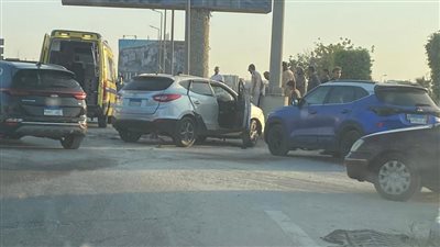 دخلت في الرصيف.. إصابة فتاة في حادث سيارة ملاكي أمام مول أركان بالشيخ زايد| صور