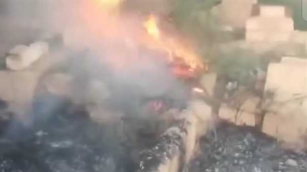 حريق بمقابر مدينة