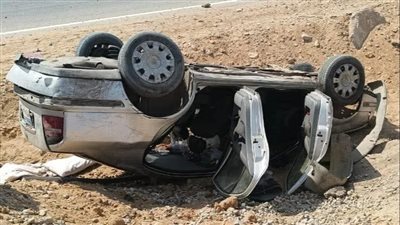 إصابة 5 أشخاص في حادث انقلاب سيارة ملاكي بالطريق الصحراوي بالبحيرة