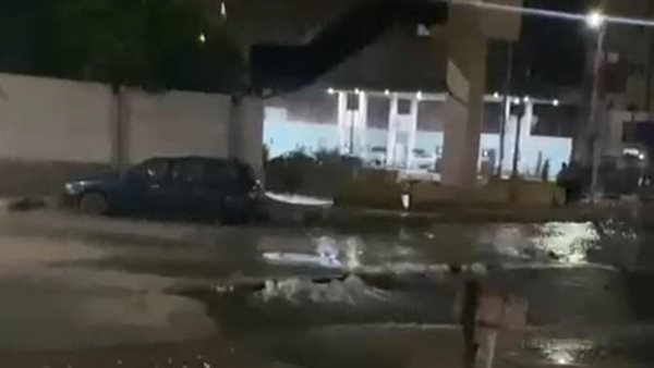 كسر مفاجئ في خط المياه
