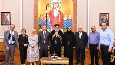 رئيس البنك الزراعي المصري يلتقي قداسة البابا تواضروس الثاني للتوسع في تمويل مشروعات الأديرة