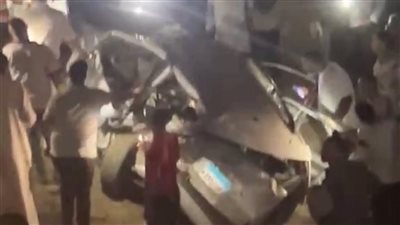 إصابة 8 أشخاص في انقلاب 3 سيارات من أعلى كوبري بالغربية